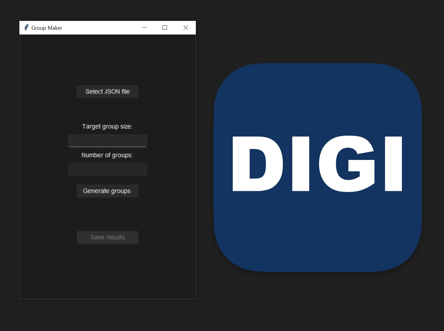 Digigroups system interface